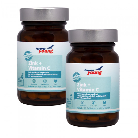 forever young Zink + Vitamin C - Lutschtabletten 2er-Set