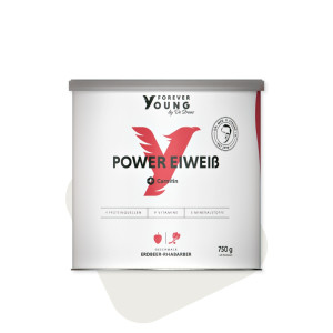 Power Eiweiß Dose Erdbeer-Rhabarber