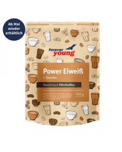 forever young Power Eiweiß Nachfüllbeutel Milchkaffee