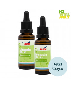 Vitamin D3 + K2 vegan - 2er Set