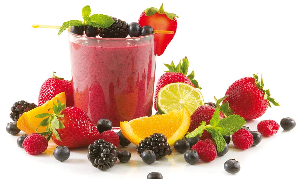 Beeren-Shake mit Sojamilch