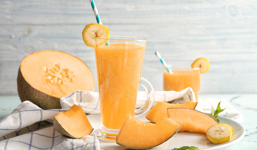 Cantaloup-Melonen-Cocktail